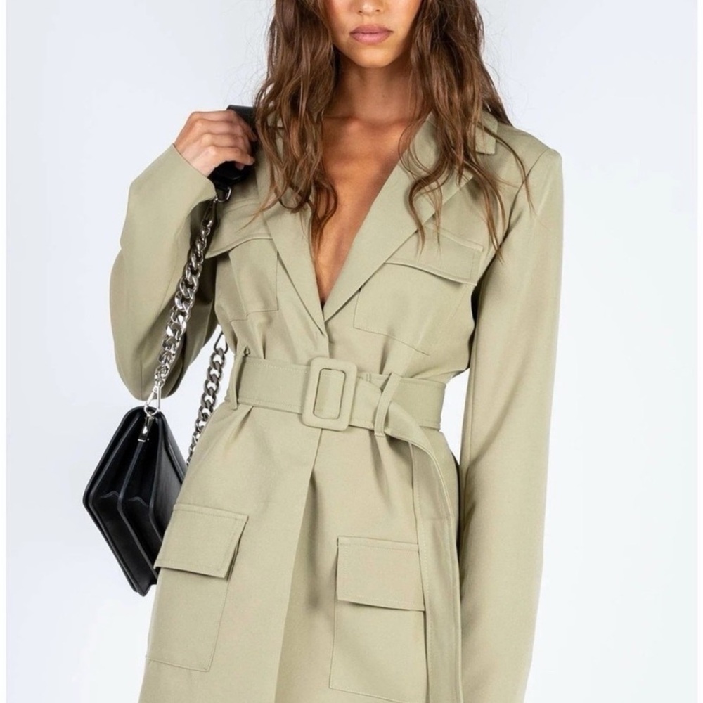 Lioness Steinway Mini Dress in Sage Green